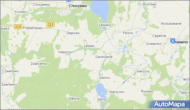 mapa Gardkowice, Gardkowice na mapie Targeo