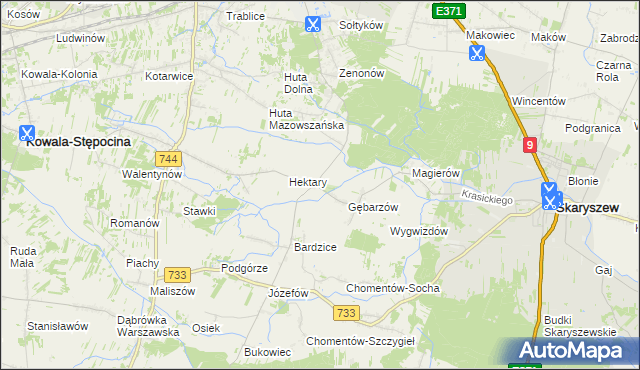 mapa Gębarzów Osada, Gębarzów Osada na mapie Targeo