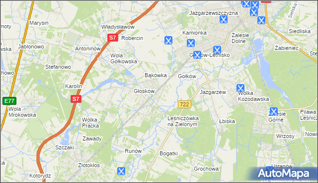 mapa Głosków-Letnisko, Głosków-Letnisko na mapie Targeo