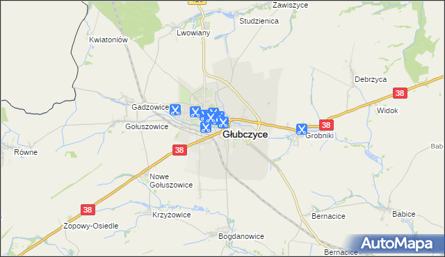 mapa Głubczyce, Głubczyce na mapie Targeo