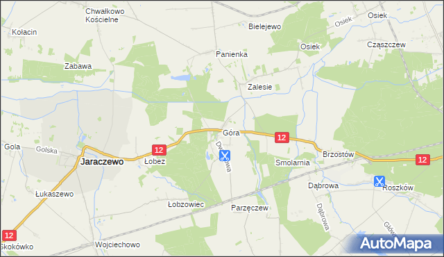 mapa Góra gmina Jaraczewo, Góra gmina Jaraczewo na mapie Targeo