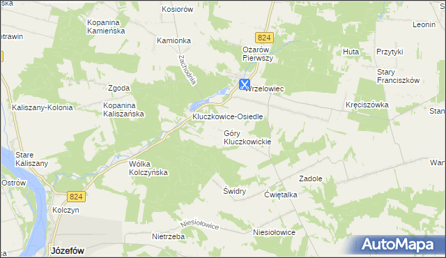 mapa Góry Kluczkowickie, Góry Kluczkowickie na mapie Targeo