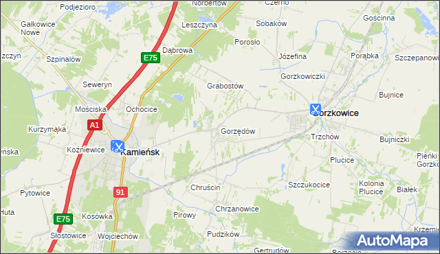 mapa Gorzędów, Gorzędów na mapie Targeo