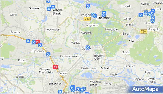 mapa Gorzów, Gorzów na mapie Targeo