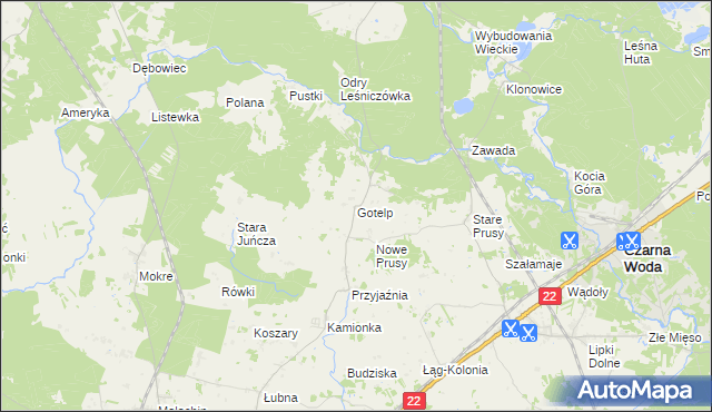 mapa Gotelp, Gotelp na mapie Targeo