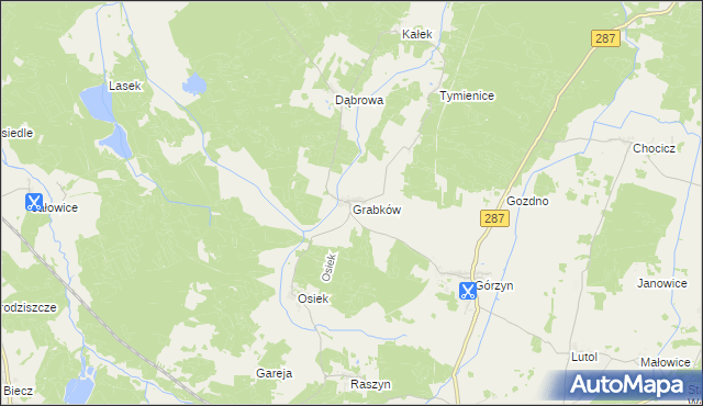 mapa Grabków gmina Lubsko, Grabków gmina Lubsko na mapie Targeo