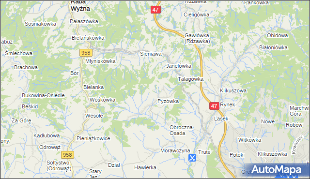 mapa Grapa, Grapa na mapie Targeo