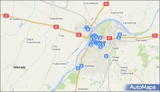 mapa Grobelno, Grobelno na mapie Targeo