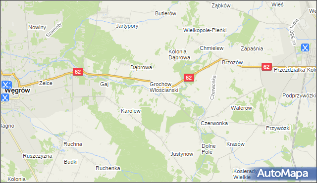 mapa Grochów Szlachecki, Grochów Szlachecki na mapie Targeo