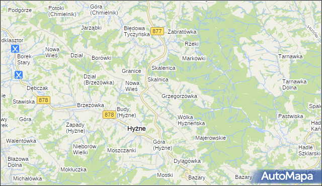 mapa Grzegorzówka, Grzegorzówka na mapie Targeo