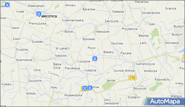 mapa Gunów-Kolonia, Gunów-Kolonia na mapie Targeo