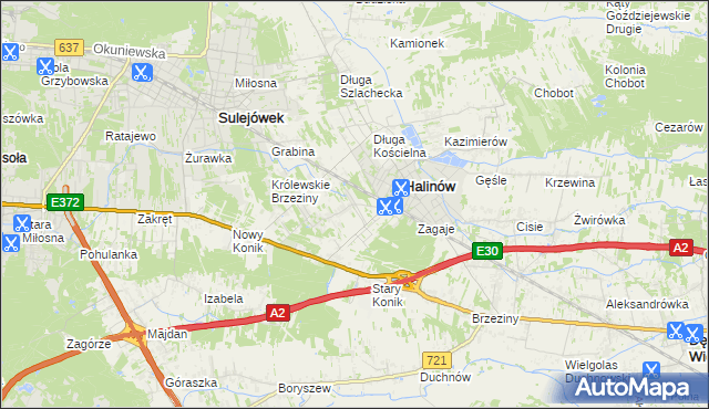 mapa Hipolitów gmina Halinów, Hipolitów gmina Halinów na mapie Targeo