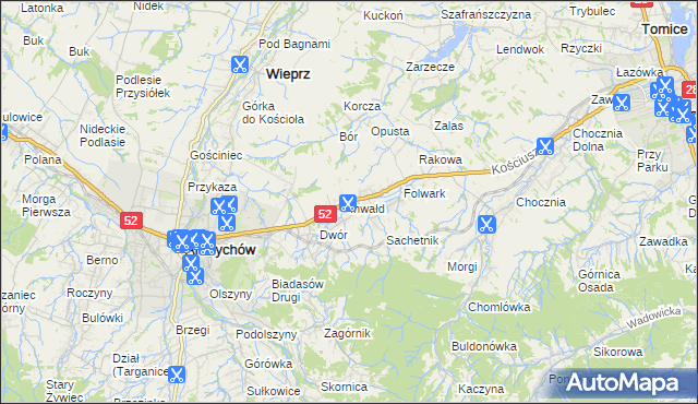 mapa Inwałd, Inwałd na mapie Targeo