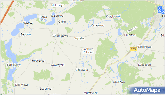 mapa Jabłowo Pałuckie, Jabłowo Pałuckie na mapie Targeo