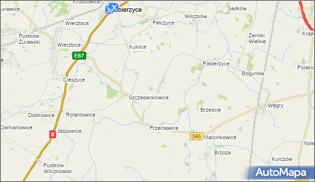 mapa Jaksonów, Jaksonów na mapie Targeo