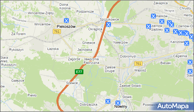 mapa Janów gmina Piekoszów, Janów gmina Piekoszów na mapie Targeo