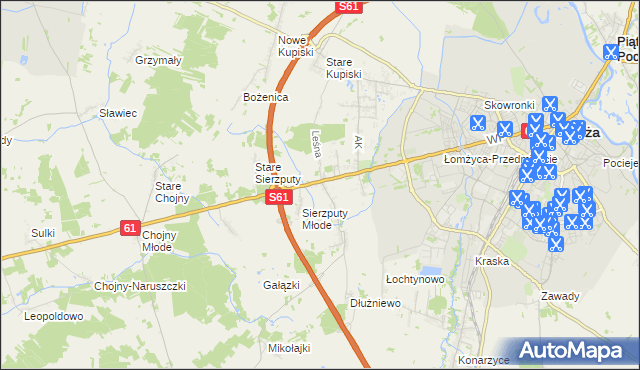 mapa Janowo gmina Łomża, Janowo gmina Łomża na mapie Targeo