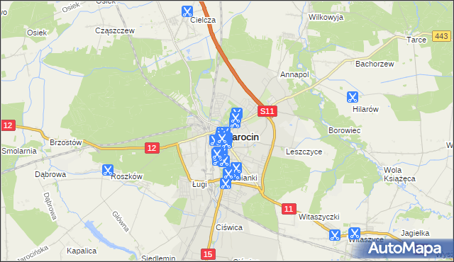 mapa Jarocin, Jarocin na mapie Targeo