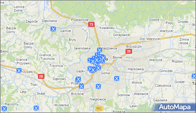 mapa Jasła, Jasło na mapie Targeo