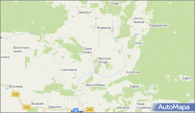 mapa Jezuicka Struga, Jezuicka Struga na mapie Targeo