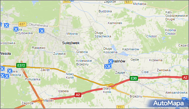 mapa Józefin gmina Halinów, Józefin gmina Halinów na mapie Targeo