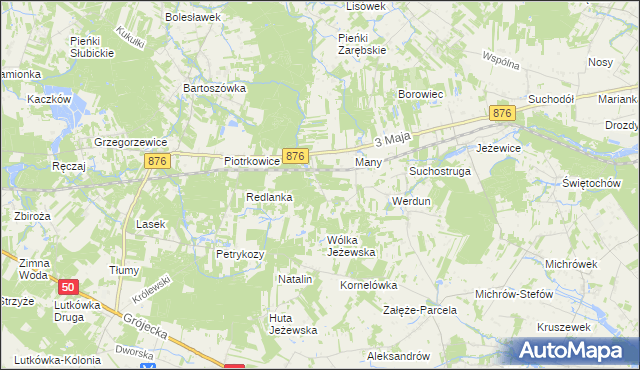 mapa Julianów gmina Tarczyn, Julianów gmina Tarczyn na mapie Targeo