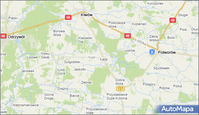 mapa Kadź, Kadź na mapie Targeo