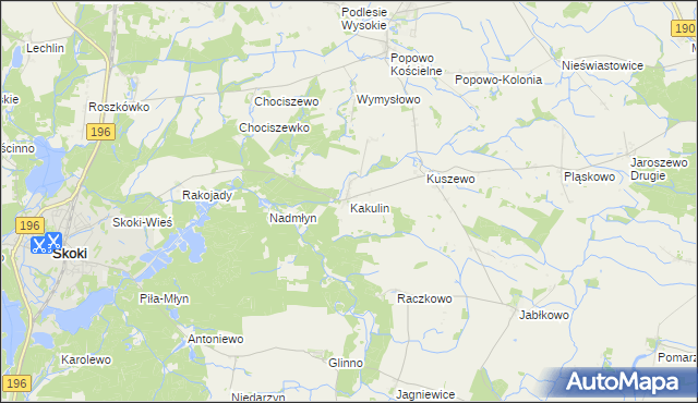 mapa Kakulin, Kakulin na mapie Targeo