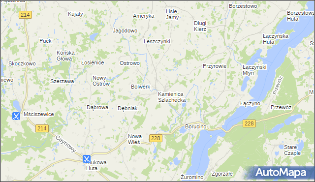 mapa Kamienica Szlachecka, Kamienica Szlachecka na mapie Targeo