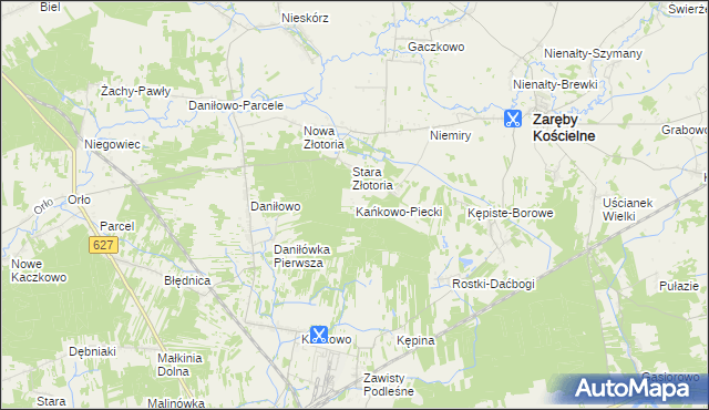 mapa Kańkowo-Piecki, Kańkowo-Piecki na mapie Targeo