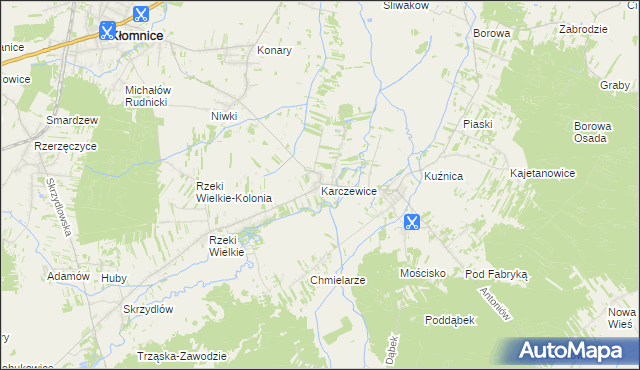 mapa Karczewice, Karczewice na mapie Targeo