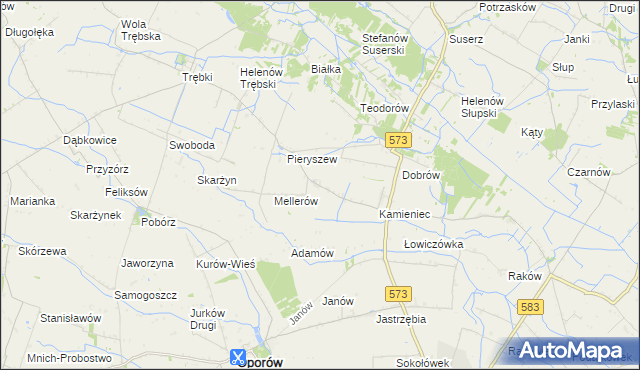 mapa Kaźmierków, Kaźmierków na mapie Targeo