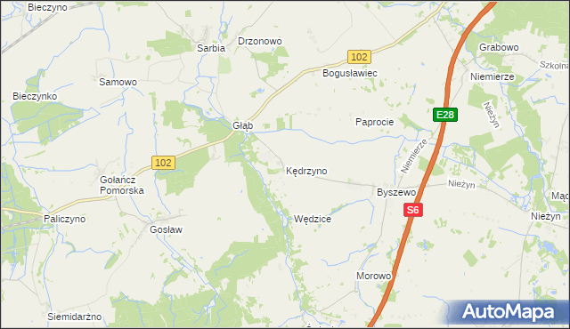 mapa Kędrzyno, Kędrzyno na mapie Targeo