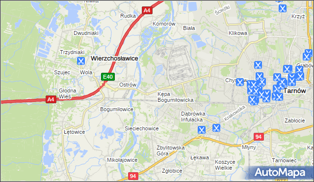 mapa Kępa Bogumiłowicka, Kępa Bogumiłowicka na mapie Targeo