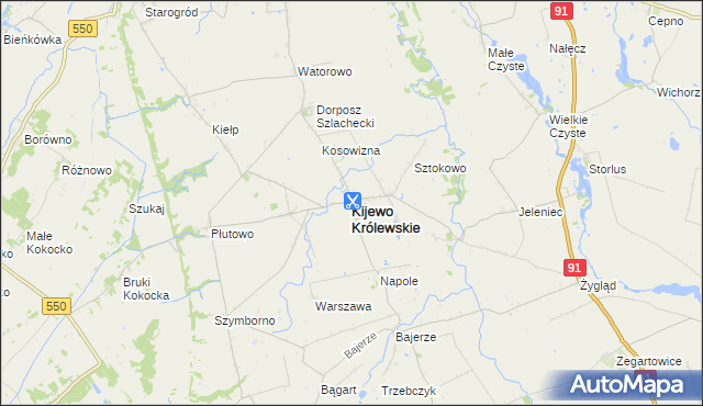 mapa Kijewo Królewskie, Kijewo Królewskie na mapie Targeo