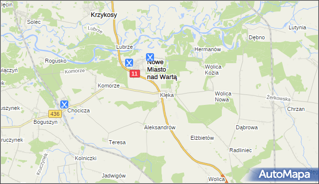 mapa Klęka, Klęka na mapie Targeo