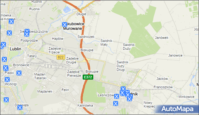 mapa Kolonia Świdnik Mały, Kolonia Świdnik Mały na mapie Targeo