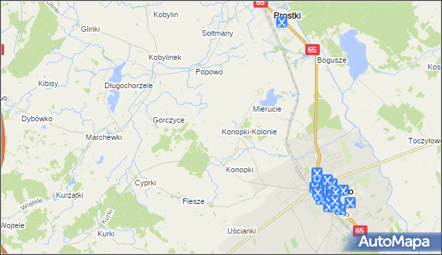 mapa Konopki-Kolonie, Konopki-Kolonie na mapie Targeo