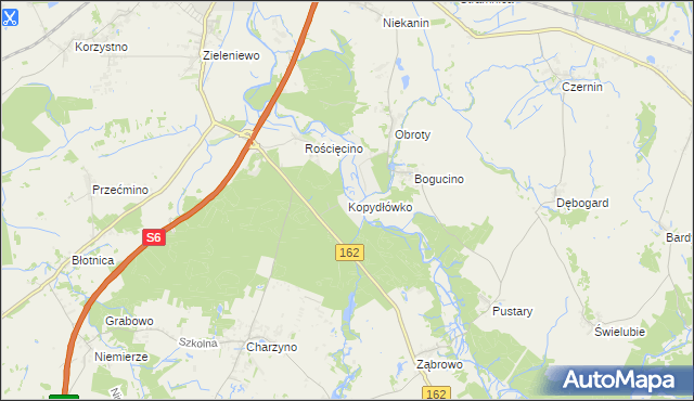mapa Kopydłówko, Kopydłówko na mapie Targeo