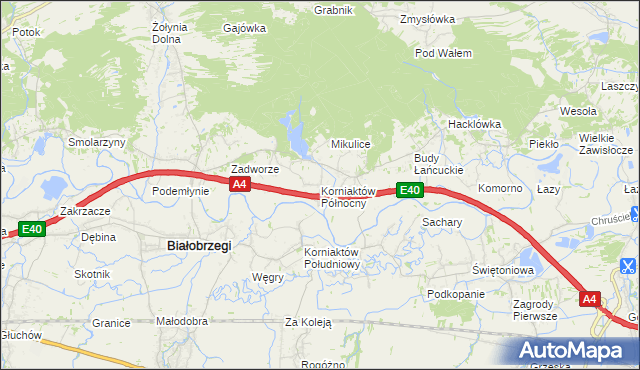 mapa Korniaktów Północny, Korniaktów Północny na mapie Targeo