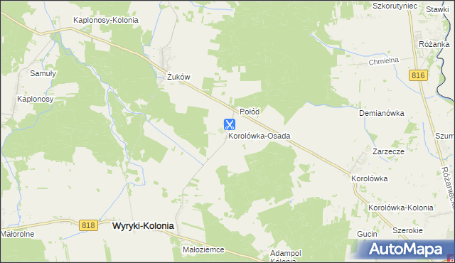 mapa Korolówka-Osada, Korolówka-Osada na mapie Targeo