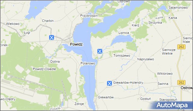 mapa Kosewo gmina Ostrowite, Kosewo gmina Ostrowite na mapie Targeo