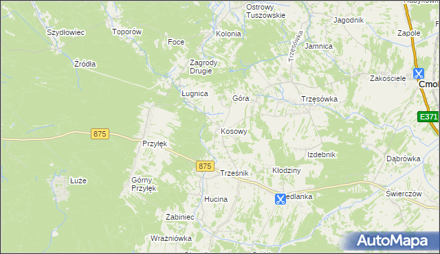 mapa Kosowy, Kosowy na mapie Targeo
