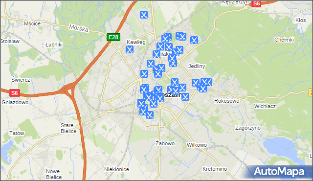 mapa Koszalina, Koszalin na mapie Targeo