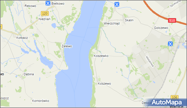 mapa Koszewko, Koszewko na mapie Targeo