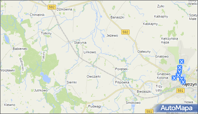 mapa Kotkowo gmina Kętrzyn, Kotkowo gmina Kętrzyn na mapie Targeo