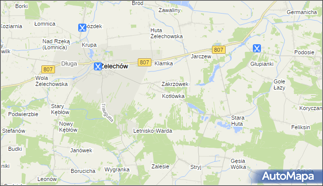 mapa Kotłówka gmina Żelechów, Kotłówka gmina Żelechów na mapie Targeo