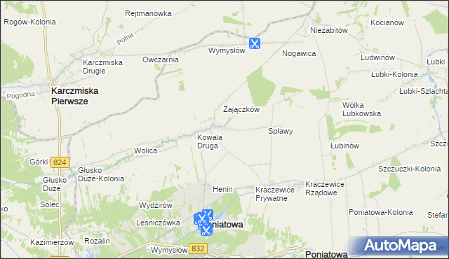 mapa Kowala Pierwsza, Kowala Pierwsza na mapie Targeo