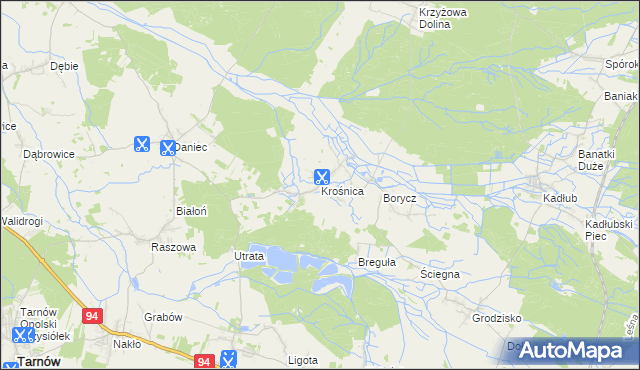 mapa Krośnica gmina Izbicko, Krośnica gmina Izbicko na mapie Targeo