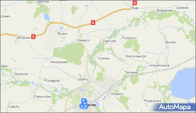 mapa Kruków, Kruków na mapie Targeo